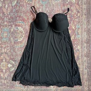 Victoria’s Secret 36D Push-up Black Lace lingerie slip